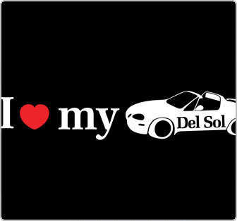 I Love My Del Sol decal