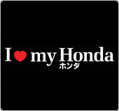I Love My Honda Decal