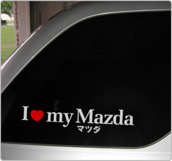 I Love My Mazda Decal