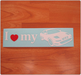 I Love My MR2 Decal