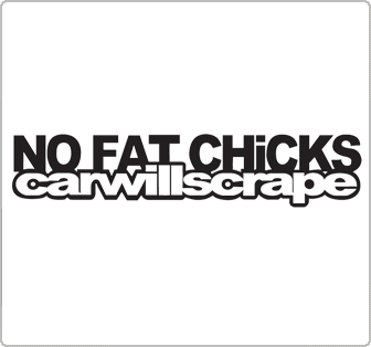 No Fat Chicks Car Will Scrape