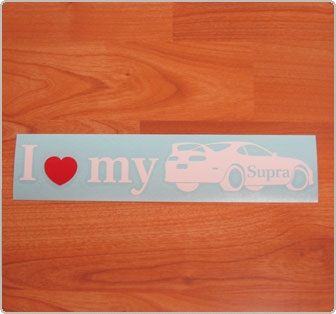 I Love My Supra Decal